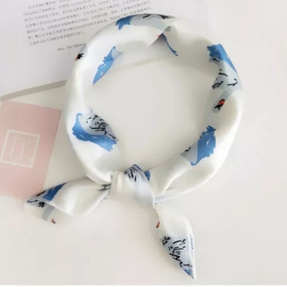 Soft Silky Fun Scarf For Head Hair Bag Neck